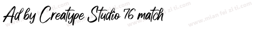 Ad by Creatype Studio 76 matching字体转换